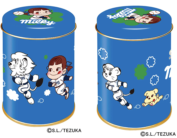 『ミルキー缶（みんなで走る）』／出典：不二家