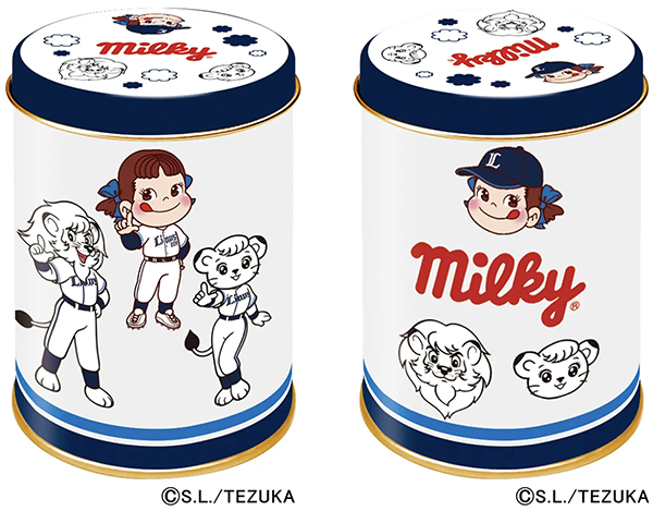 『ミルキー缶（みんなでLポーズ）』／出典：不二家