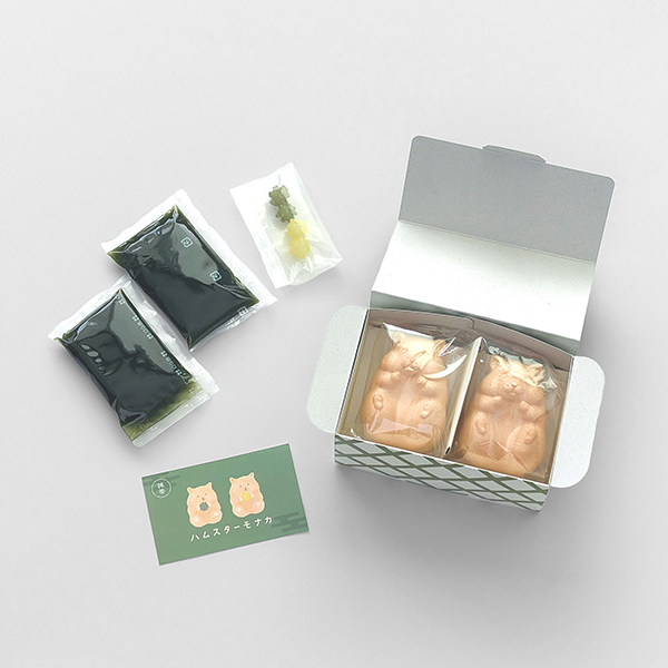 『ハムスターモナカ』抹茶味／出典：青木光悦堂