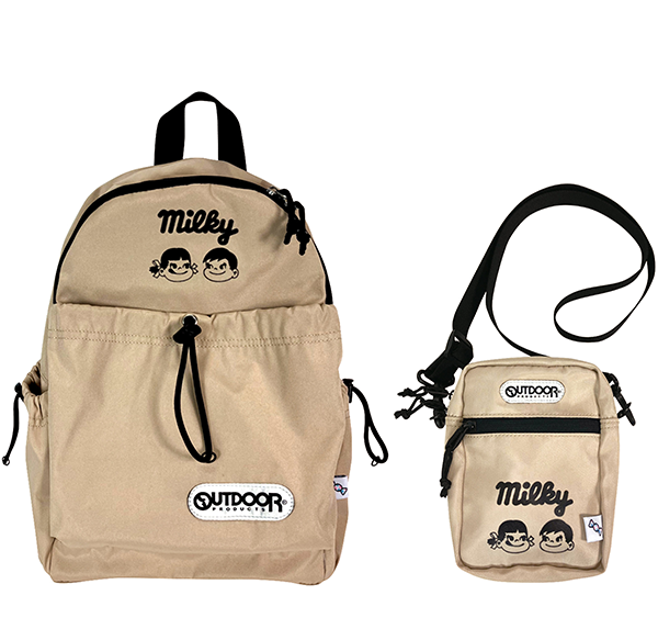 不二家milky×OUTDOOR PRODUCTS限定アイテム／出典：不二家
