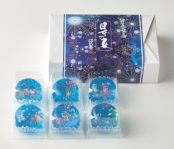夏限定の上生菓子『打上花火 6連発』/画像出展:お亀堂